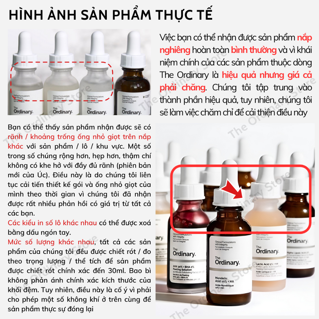 The Ordinary Lactic Acid 5% + HA, Latic Acid 10% + HA, Serum Tẩy Tế Bào Chết Mặt Peel Da, Tinh Chất Dưỡng Sáng Mờ Thâm