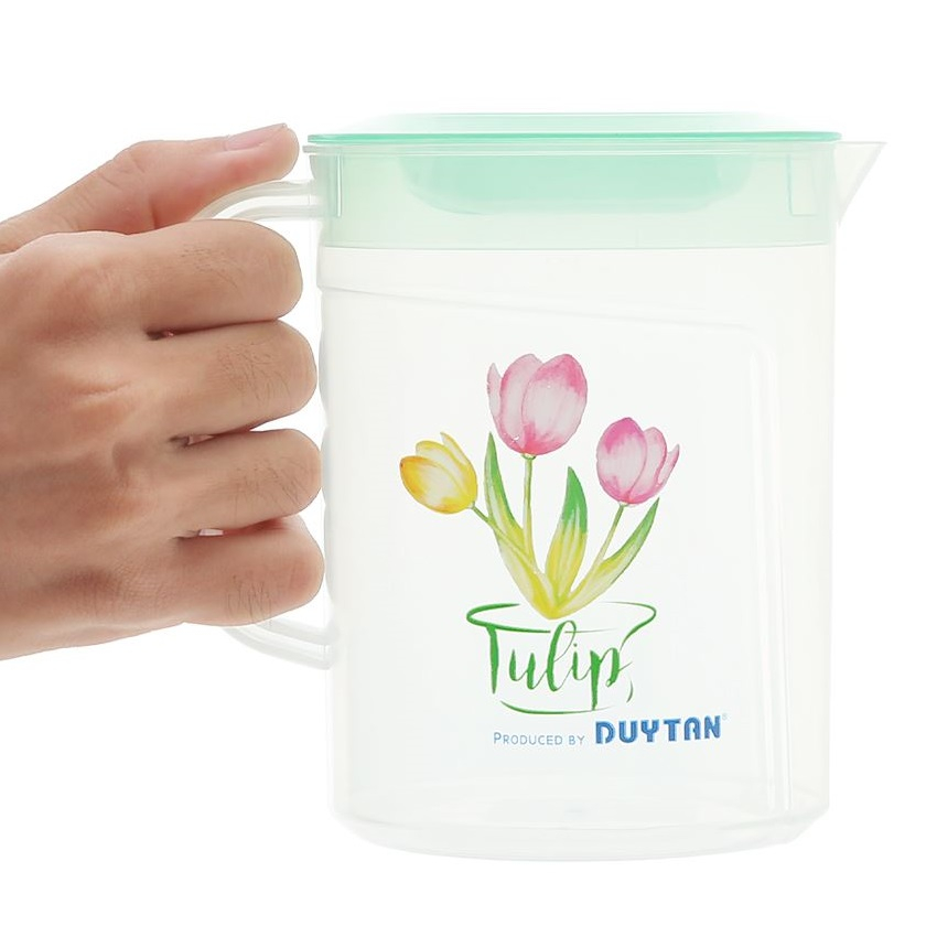 Ca Tulip nhựa DUY TÂN 1 lít (14 x 10.5 x 14.2 cm) - 02959 - Giao màu ngẫu nhiên