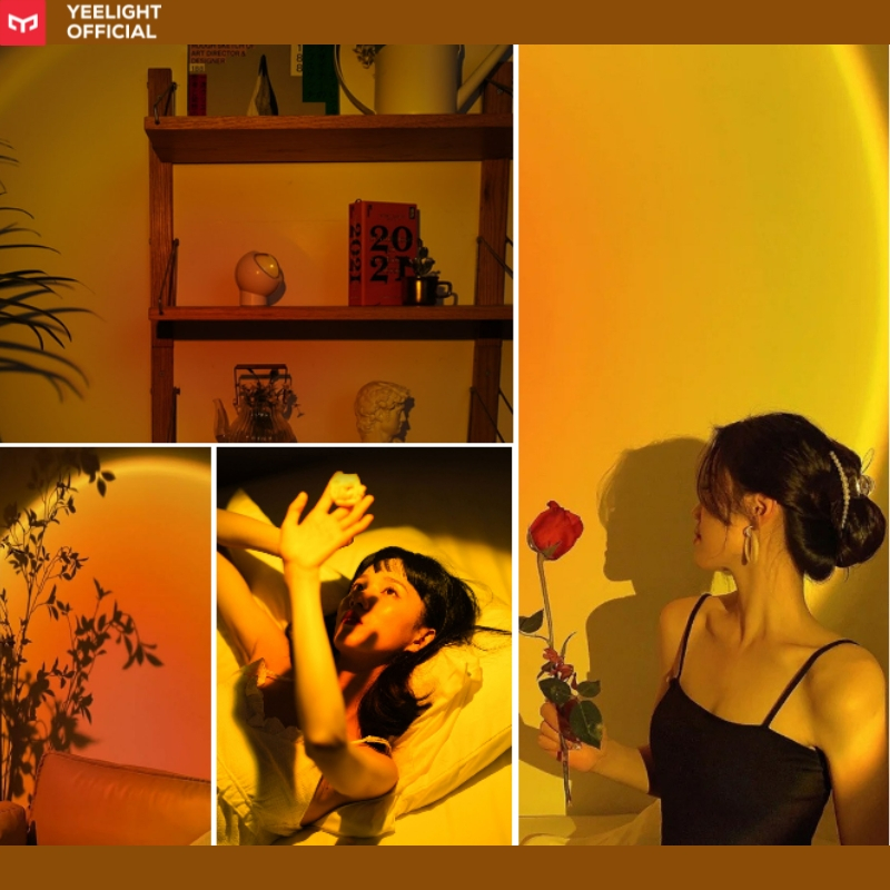Đèn hoàng hôn Yeelight SUNSET quay Tiktok ánh sáng hiệu ứng đẹp tích hợp pin sạc xoay 360 độ