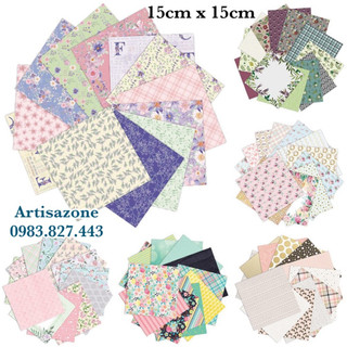 Giấy họa tiết Vintage làm Lovebox, scrapbook - Set 16 tờ hoặc 12 tờ