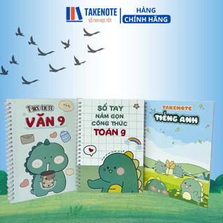 Combo 3 sổ takenote lớp 9 toán văn anh khổ a5