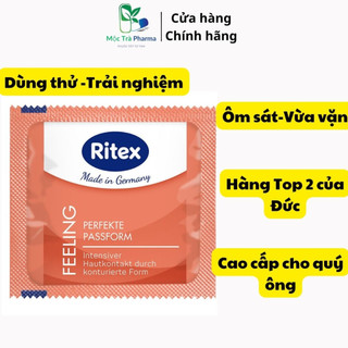 [Dùng thử] Lẻ 1 chiếc BAO CAO SU RITEX FEELING - ÔM SÁT