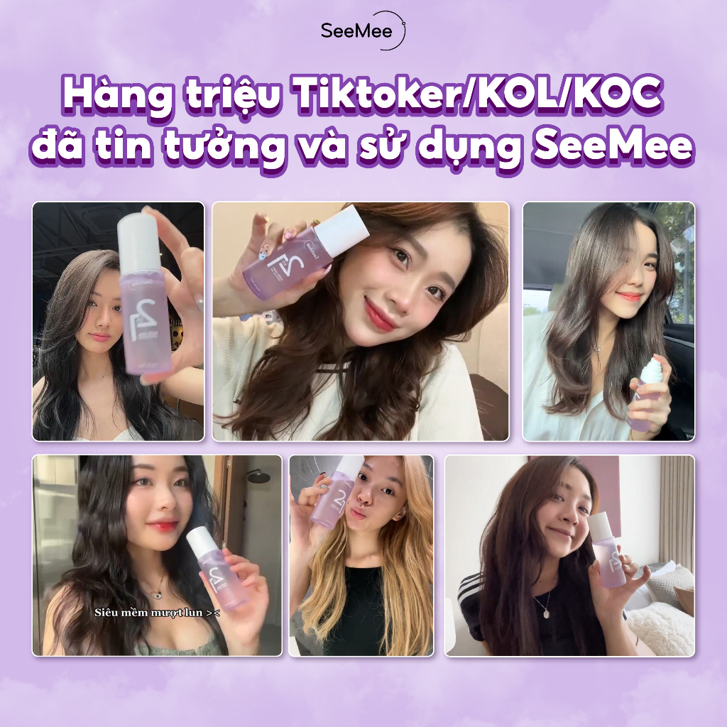 Dưỡng tóc hương nước hoa SeeMee không làm tóc bị khô cứng khi sử dụng, hương nước hoa mùi thơm cho mái tóc