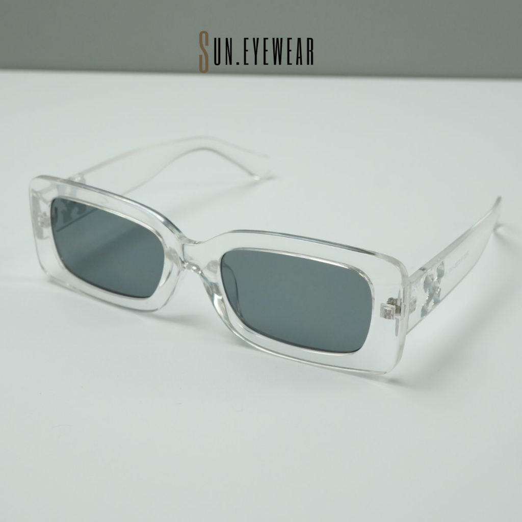Kính mát thời trang nam nữ OFFW đính logo gọng nhựa mắt vuông nhỏ - Sun Eyewear
