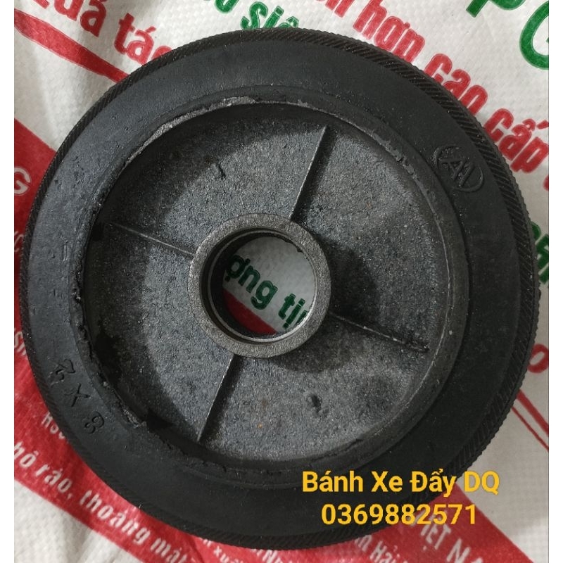 Bánh Cao Su Gang Đúc Siêu Tải Trọng Đường Kính 20cm