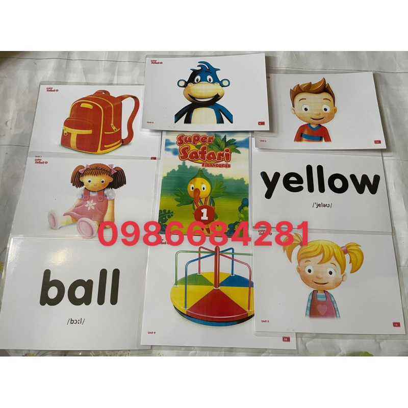 Flashcard Supper Safari 123 ép plastic