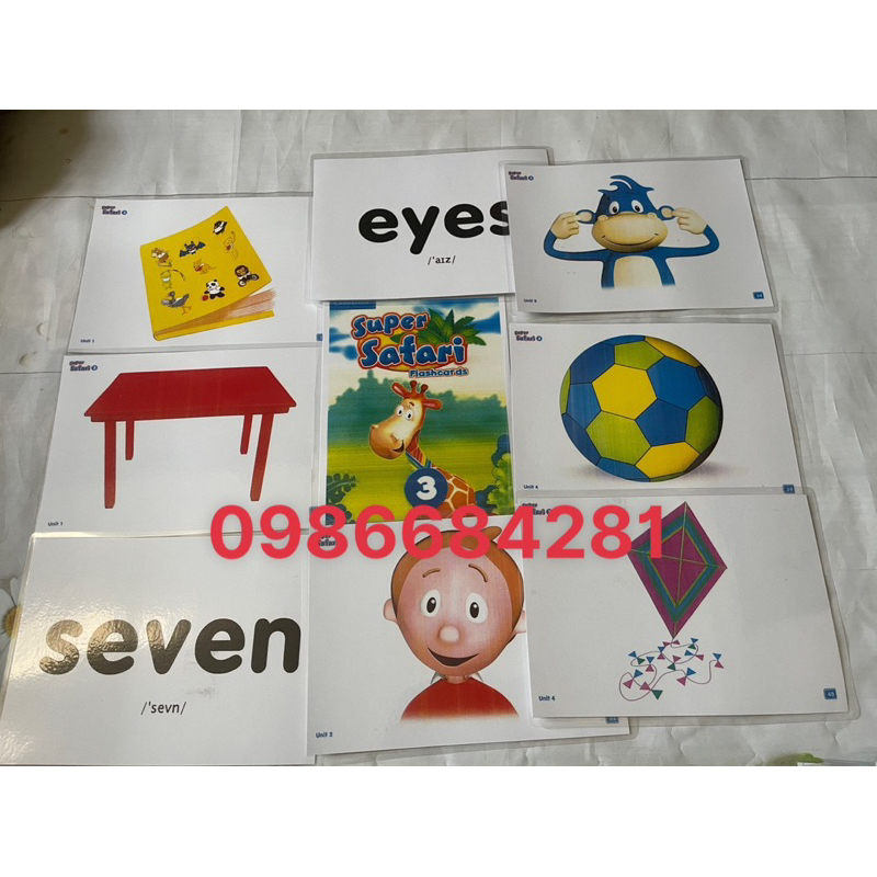 Flashcard Supper Safari 123 ép plastic