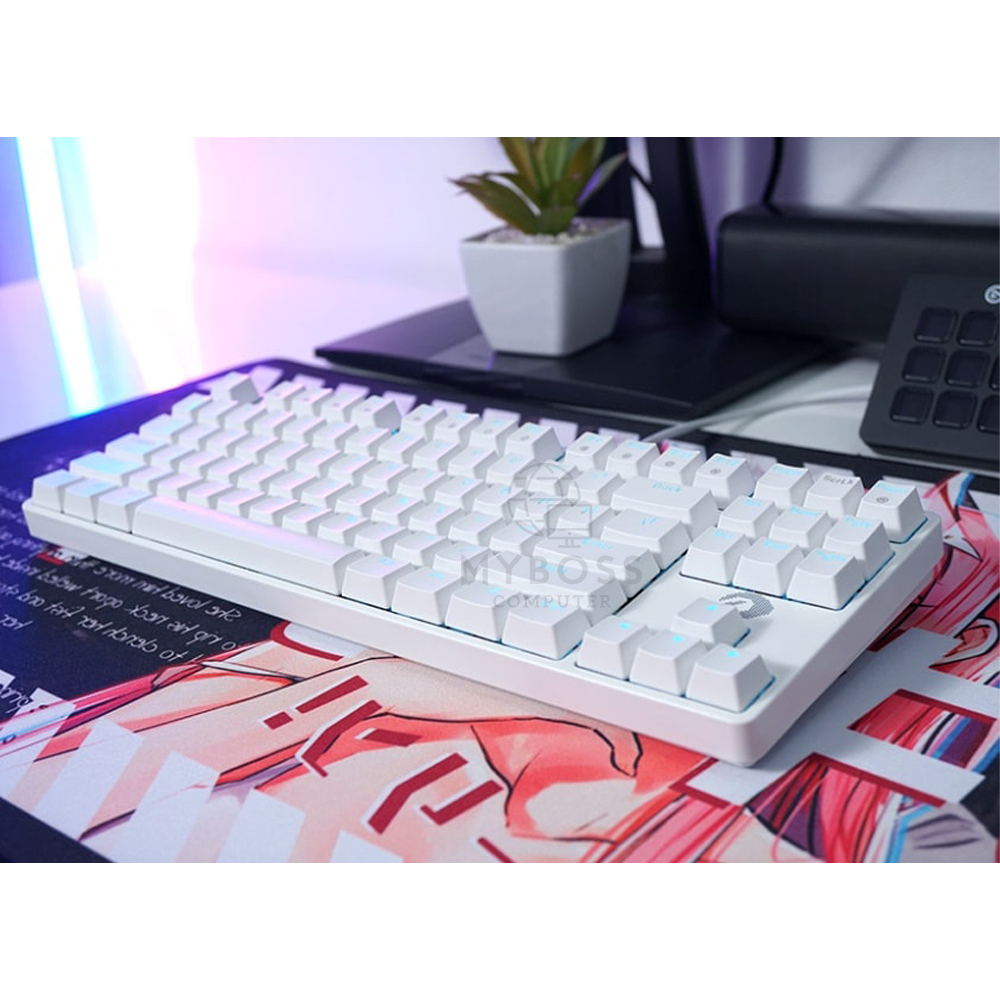 Bàn Phím Cơ Gaming DareU EK87 WHITE ICE-BLUE LED - Chính Hãng BH 24 Tháng