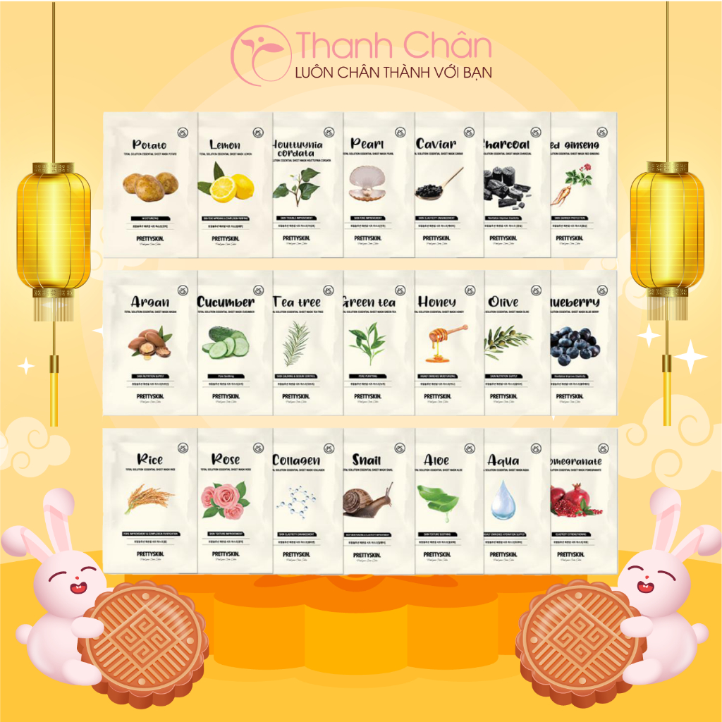Mặt Nạ Giấy Dưỡng Da Pretty Skin 23g/miếng