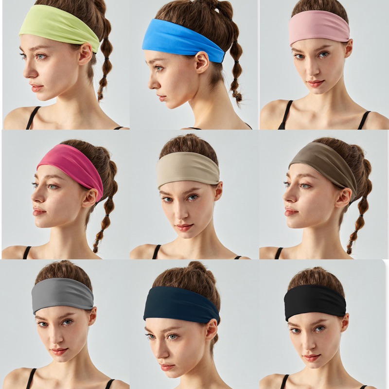 Băng đô bản rộng gom tóc ngăn mồ hôi chun co dãn