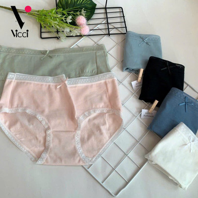 Quần lót nữ cotton cạp vừa kháng khuẩn Vicci QV.208 ôm sát vòng 3, mềm mại, thoáng mát màu Hồng da