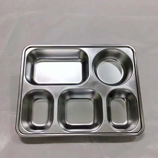Khay cơm inox 5 ngăn 28cm