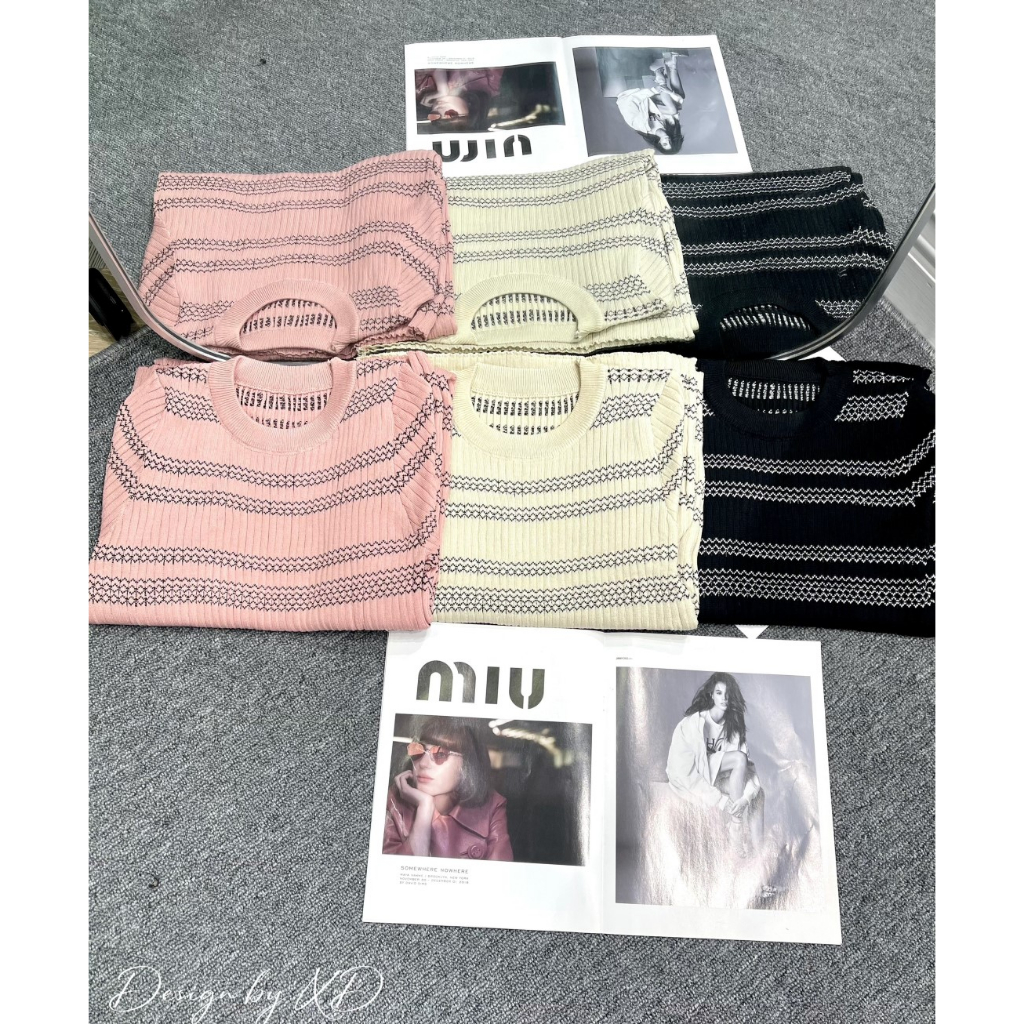 Váy len maxi kẻ new 2023 dáng dài qua gối dáng ôm body  hàng QC