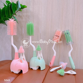 Bộ cọ bình sữa sillicon kèm đế cắm