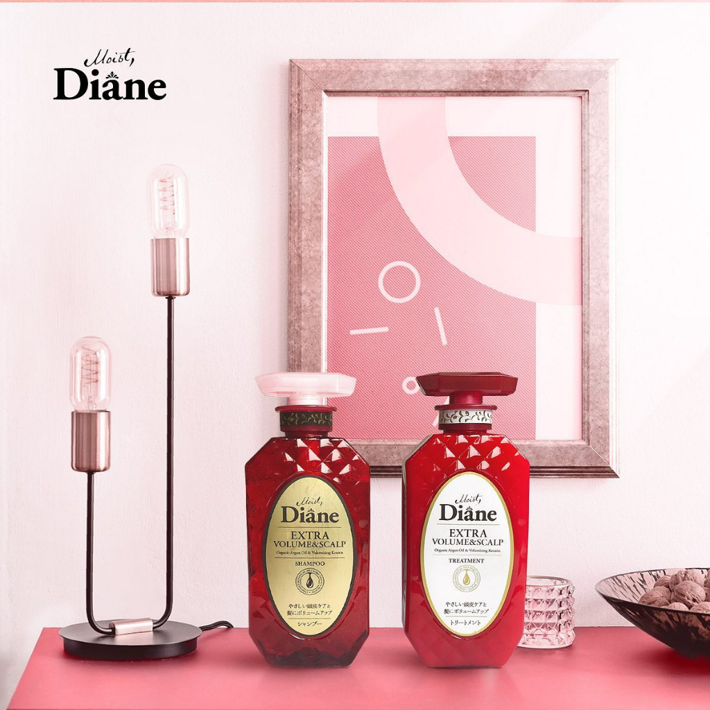 Cặp Gội Xả hộ trợ mọc tóc & làm phồng tóc Moist Diane Extra Volume & Scalp dành cho tóc rụng, thưa, gàu - 450mlx2