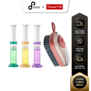 Combo Gel Thơm Bồn Cầu Khử Trùng Nhà Vệ Sinh Bàn Chải Có Ngăn Đựng Xà Phòng DIPOLAR Làm Sạch Đa Năng Tiện Lợi - DCNT01