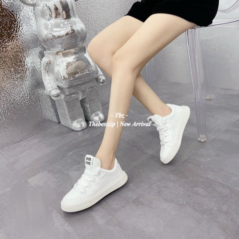 Giày thể thao Miu mii.u trắng bản 2023 hàng cao cấp fullbox giấy gói | Hàng loại 1