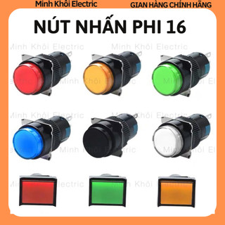 Nút nhấn nhả phi 16 vuông và tròn,nút nhấn tủ điện chống nước, nút nhấn nhả, nút ấn nhả, nút ấn nhả 16mm