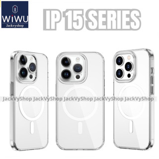 Ốp lưng trong suốt chống ố hỗ trợ sạc không dây cho IPhone 15 ProMax. Chính hãng WIWU