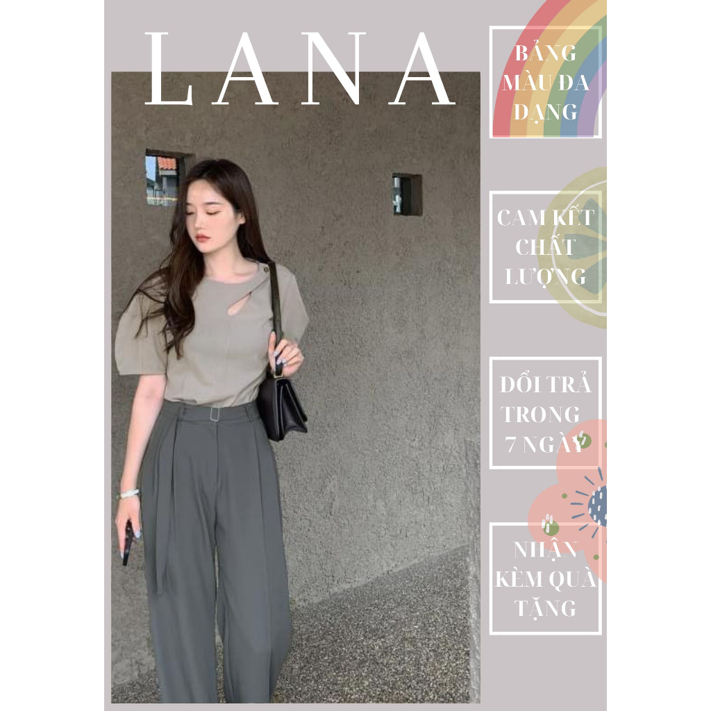 Áo sơ mi nữ tay bồng cổ khoét giọt lệ phong cách vintage 3 màu sắc cơ bản phù hợp đi làm, đi chơi LANA SM3