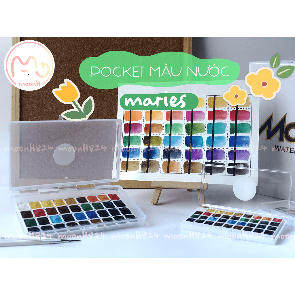 Pocket Màu Nước Chiết Maries 12/18/24/36 Màu