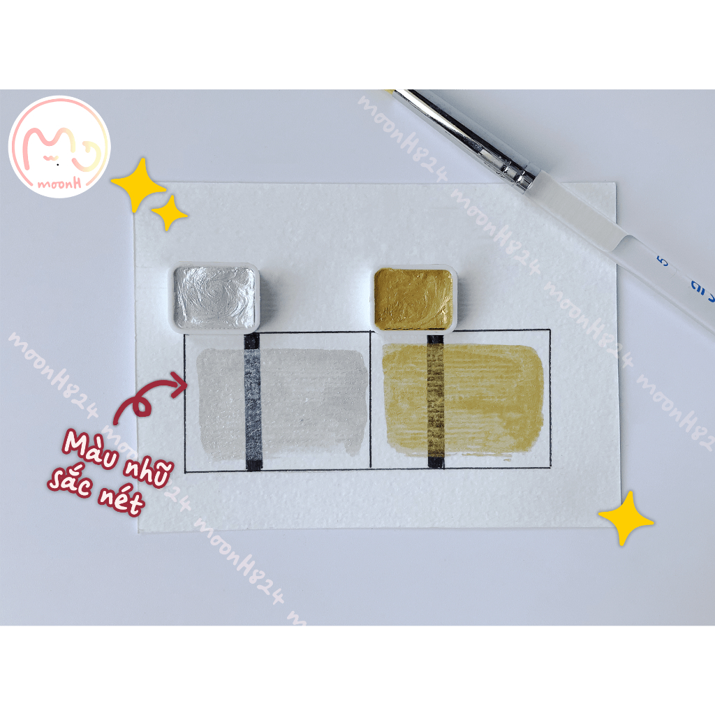 Set 2 Pan Nhũ Vàng, Nhũ Bạc Giá Rẻ