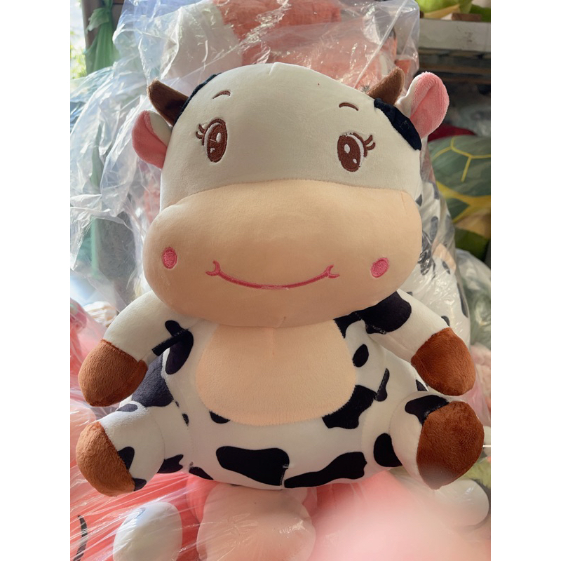 Gấu bông, Thú Nhồi Bông Bò Sữa Dễ Thương