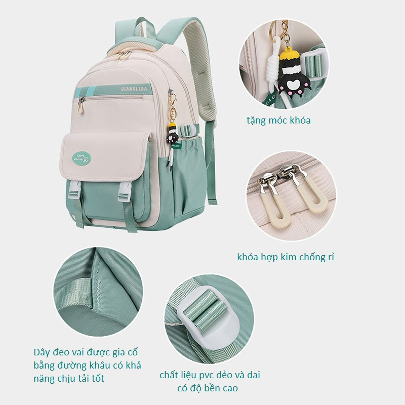 Balo nữ balo basic balo laptop balo học sinh sinh viên bl16