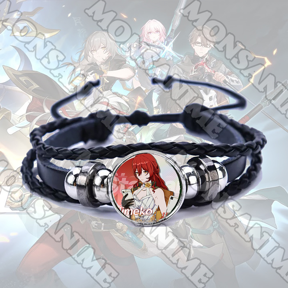 Vòng tay da lộn HONKAI STAR RAIL in hình game anime chibi phụ kiện thời trang xinh xắn