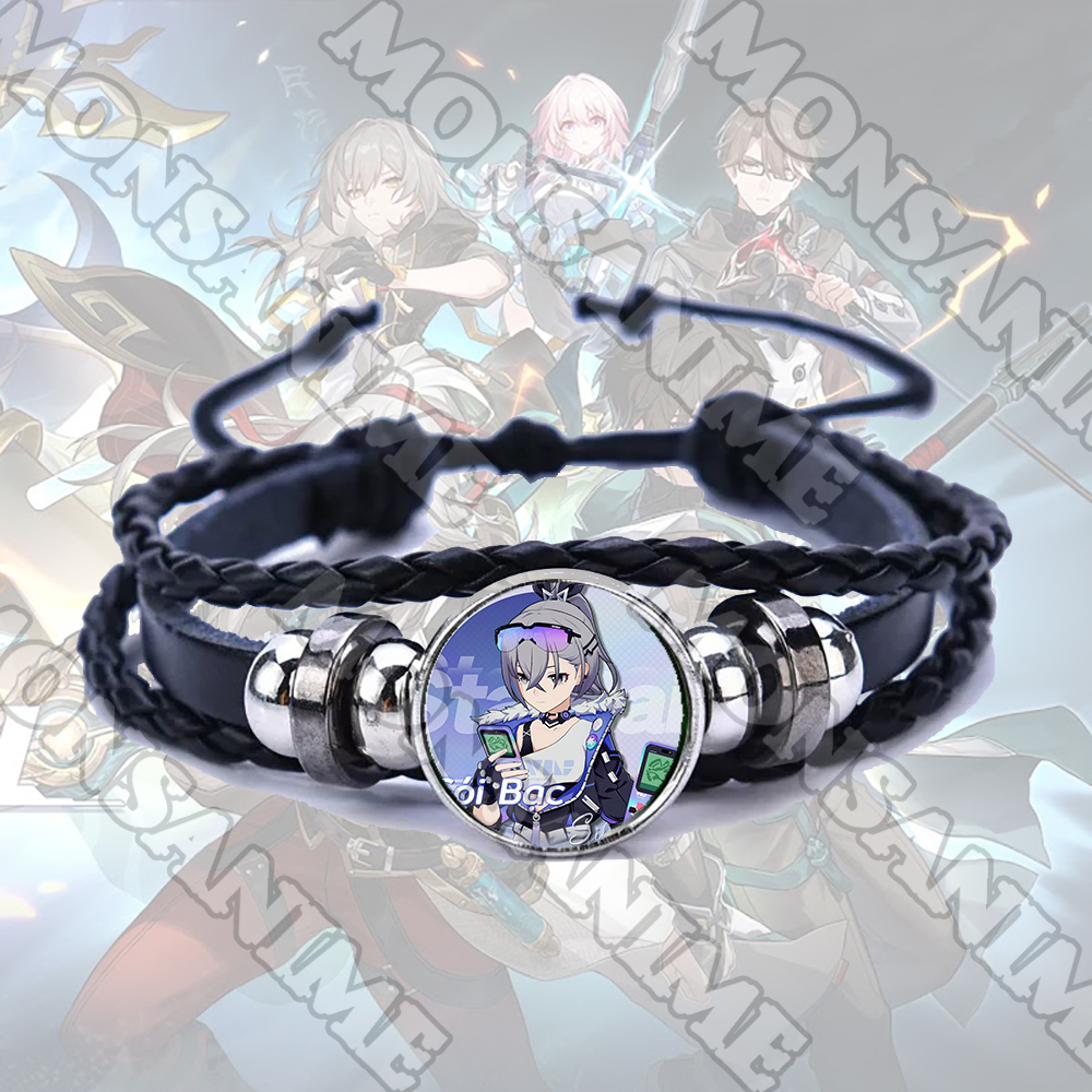 Vòng tay da lộn HONKAI STAR RAIL in hình game anime chibi phụ kiện thời trang xinh xắn
