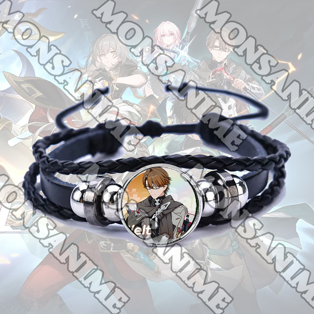 Vòng tay da lộn HONKAI STAR RAIL in hình game anime chibi phụ kiện thời trang xinh xắn
