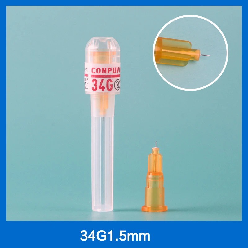 Đầu Kim Tiêm Nano 34G x 2.5mm  Tiêm Meso, Tiêm Căng Bóng Da