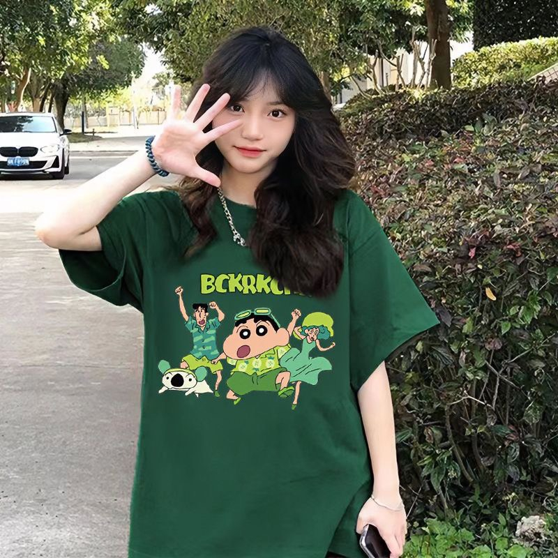 Áo phông Unisex,áo thun nam nữ hình Shin bạch tuyết ba màu chất cotton màu hè mặc đi học đi chơi