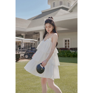 DEELUCID - KAYLIN DRESS ( Đầm trắng kết đá 3 tầng )