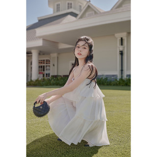 DEELUCID - KAYLIN DRESS ( Đầm trắng kết đá 3 tầng )