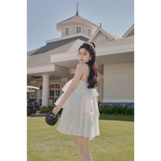 DEELUCID - KAYLIN DRESS ( Đầm trắng kết đá 3 tầng )
