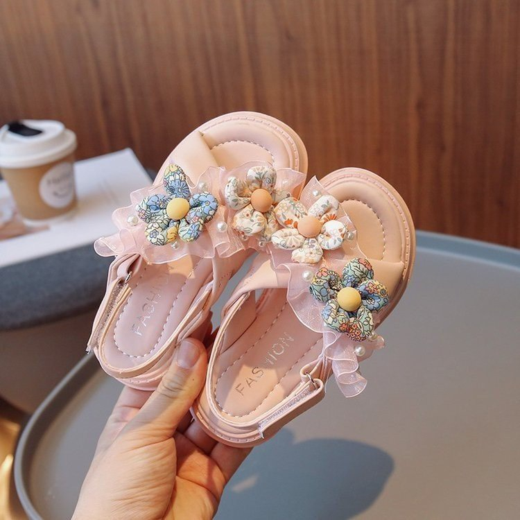 Dép sandal nơ dễ thương cho bé gái ,dép quai hậu cho bé đi học,đi chơi