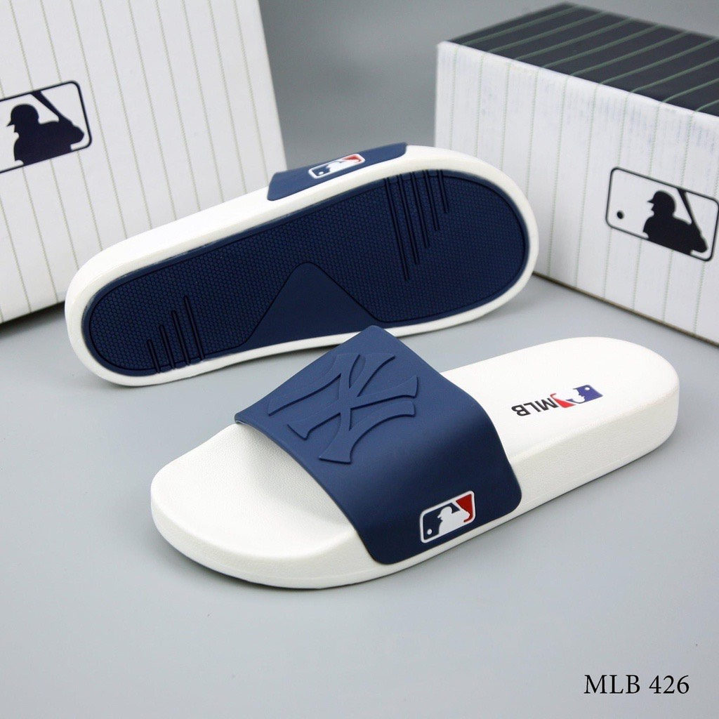 Dép quai ngang MLB NY nam nữ cao su thời thượng