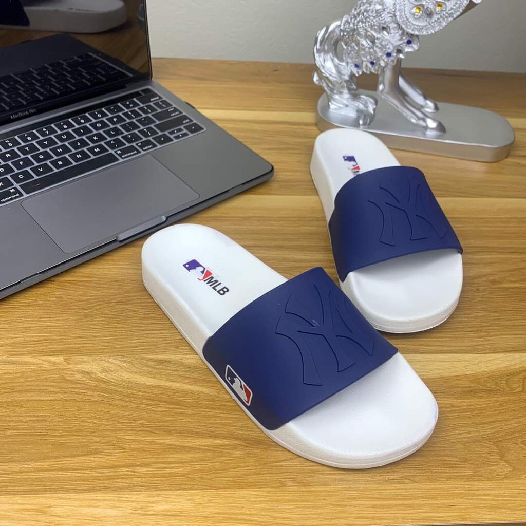 Dép quai ngang MLB NY nam nữ cao su thời thượng