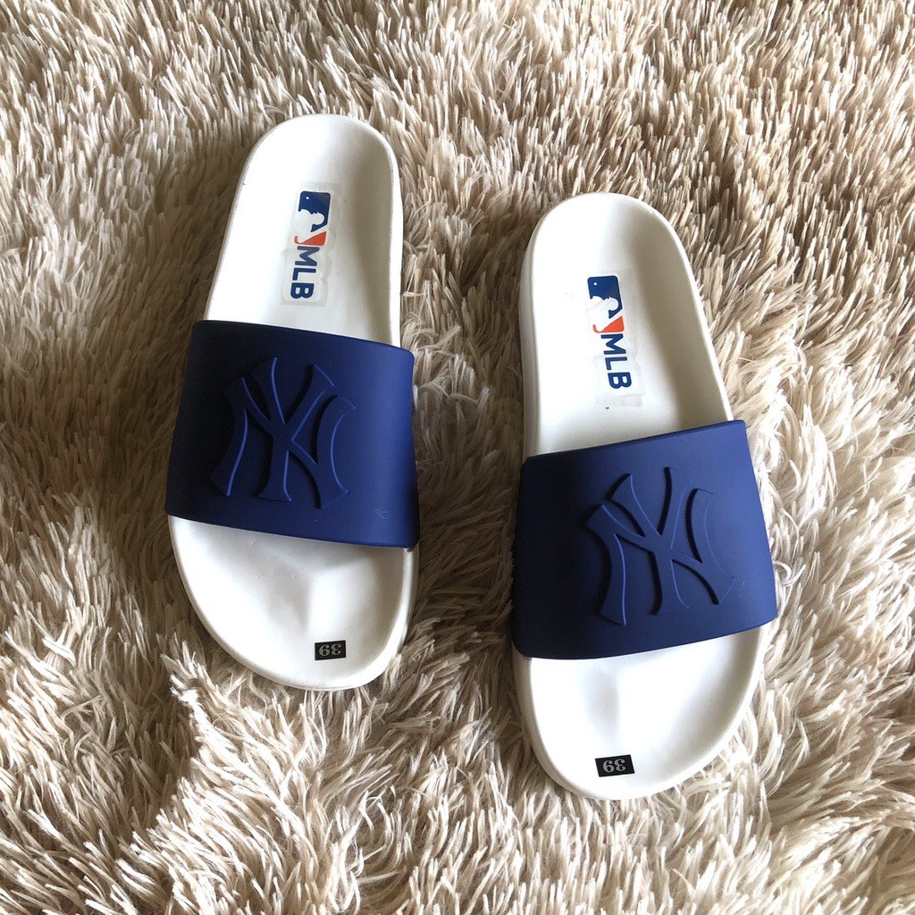 Dép quai ngang MLB NY nam nữ cao su thời thượng