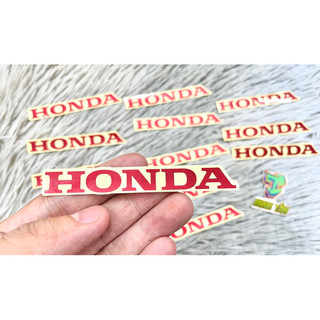 Tem zin trần Honda đỏ 8cm, dán cánh yếm xe.
