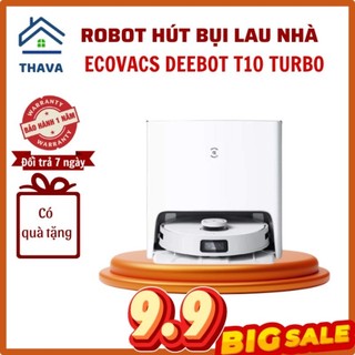 Robot hút bụi lau nhà tự giặt sấy giẻ lau deebot t10 turbo