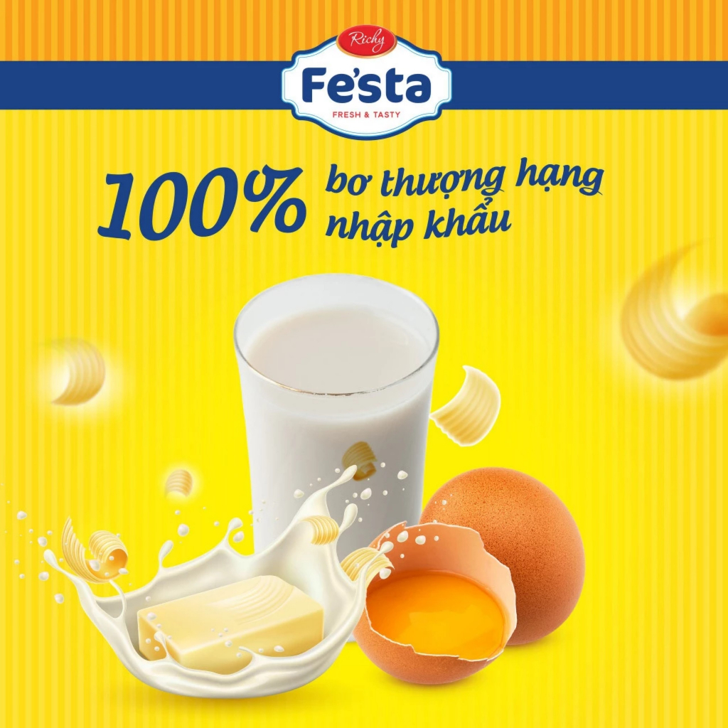 Bánh mỳ hoa cúc Festa gói 120g gồm 3 cái