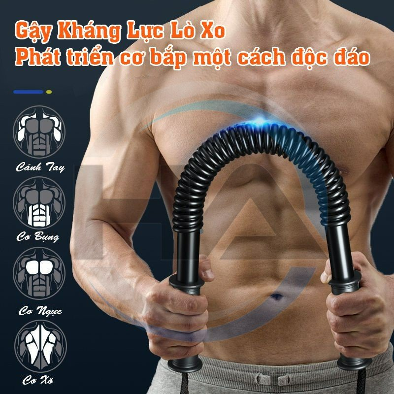 Gậy bẻ tập cơ tay thanh lò so cao cấp - Gậy Kháng lực - Thanh tập cơ 20kg-30kg-40kg-50kg ( loại 1 )