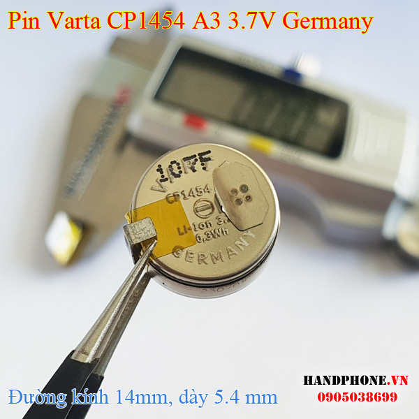 Pin Varta CP1454 A3 3.7V cho Tai Nghe Bluetooth, Máy Trợ Thính, Thiết Bị Điện Tử ( LIR1454 ,1454 )