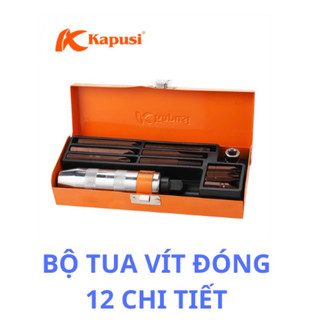 Bộ tô vít đóng tự động đảo chiều Kapusi Japan 12 chi tiết, bảo hành 12 tháng - Bộ tuốc nơ vít đóng Kapusi