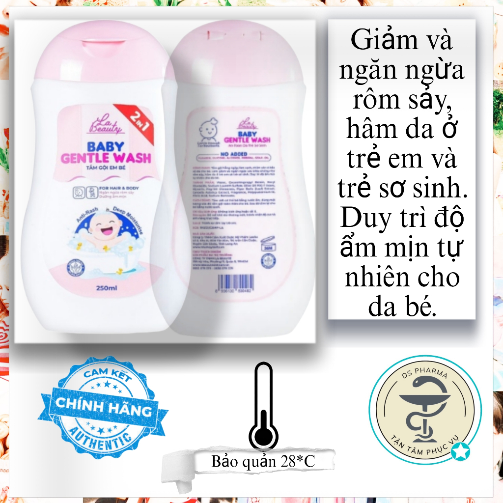 Tắm gội em bé Baby Gentle Wash giúp làm sạch, chăm sóc, bảo vệ da