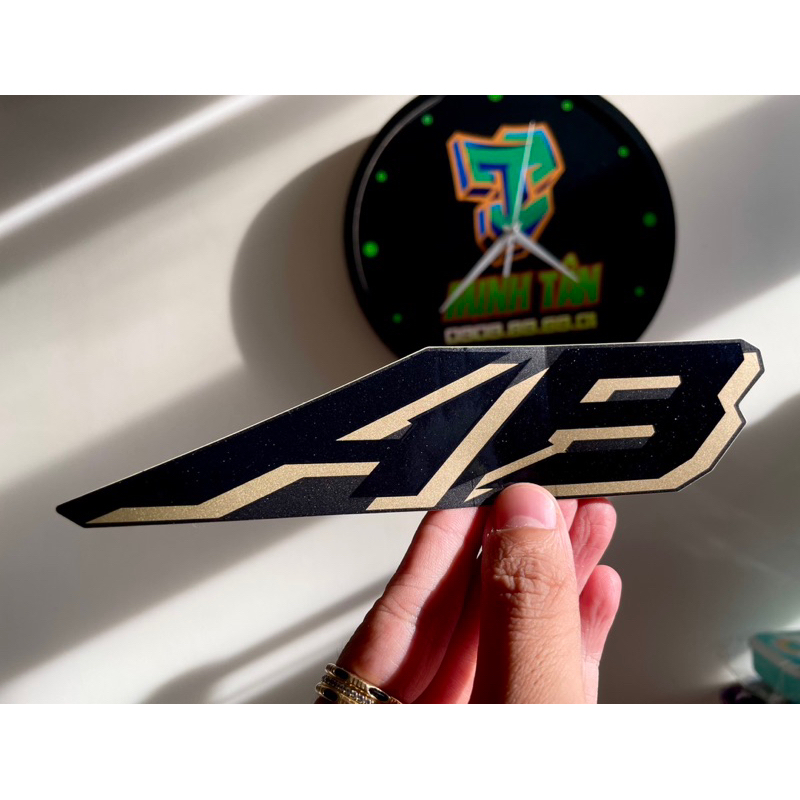 Tem zin cánh bửng AB 2023 Đen, tem zin trần sắc nét