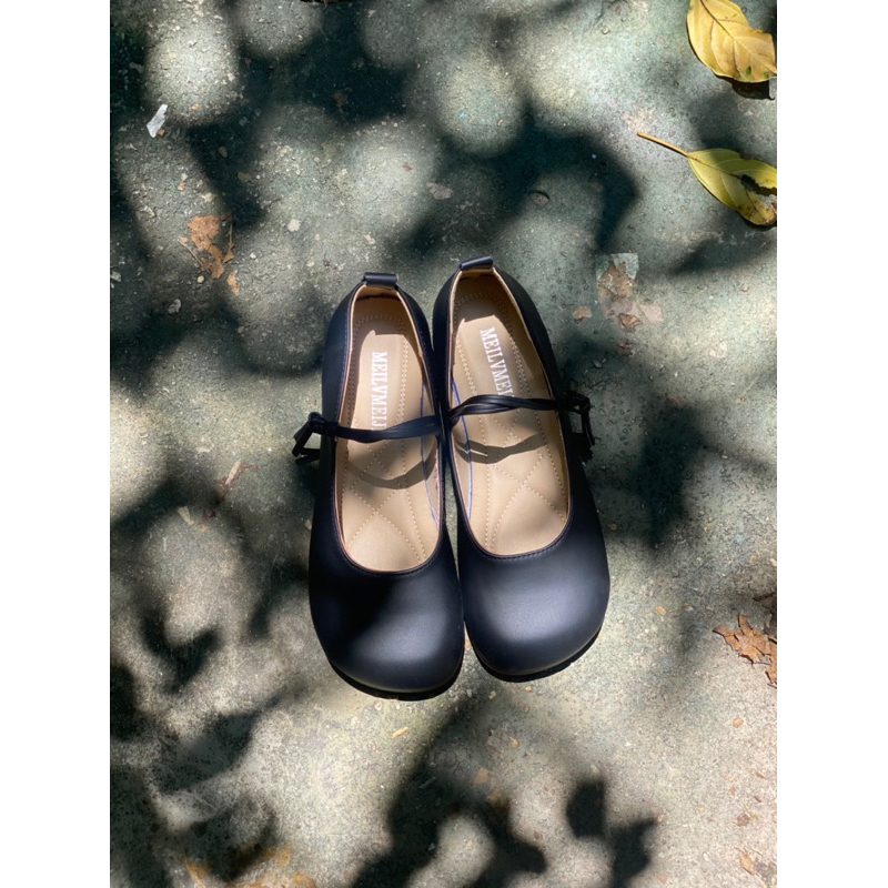 Giày búp bê da mềm mũi tròn mã 1819