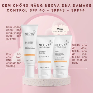 Kem chống nắng neova dna damage control active silc sheer 2.0 spf 40 - spf43 - spf 44 - spf50